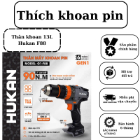 Thân Máy Khoan Pin Hukan 13mm F88 Không Chổi Than 3 Chức Năng Đầu Kẹp 13mm Autolock Chính Hang Hukan