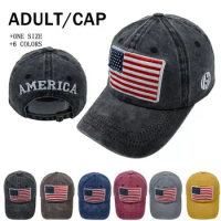 America Women Baseball Caps for men Winter Denim Hats USA Letter Flag Embroidery Cap Cotton Outdoor Vintage Visor Casual