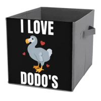 I Love Dodo S Folding Storage Box Storage Bins Large Capacity Casual Graphic Storage of Pet Toys Super Soft Can Be Folded Travel