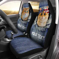 Personalized British Short Hair Cat Car Seat Covers Couple Car Acessories Anniversary Gifts Idea, Universal Front Seat Cover