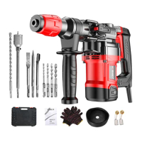 1200W Rotary Electric Demolition Hammer Drill High Power Electric Pick Impact Drill Concrete Hammer Drill Machine Perforator Set
