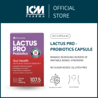 Lactus Pro Probiotics 30 Capsules - Manage IBS with 107.5 Billion CFU Probiotics for Gut Health & Im