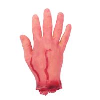 Bloody Horror Scary Halloween Prop Fake Severed Life Size Arm Hand House 22-23Cm