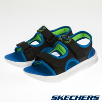 SKECHERS C-FLEX SANDAL 2.0 黑藍 涼鞋 魔鬼氈 中大童 NO.Y1578