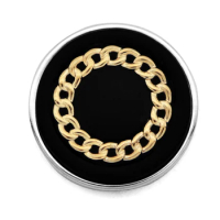 Chain Golden Rose flower 18mm Resin Snap button jewelry DIY bracelet MY1006