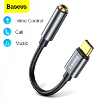 Baseus USB Type C to 3.5mm Aux Adapter USBC to 3.5mm Earphone Audio Adapter For Huawei Xiaomi Oneplus Type-C 3.5 Jack OTG Cable