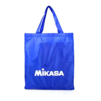 MIKASA 摺疊購物袋-手提袋 肩背袋 可收納 排球 環保袋 藍白 F