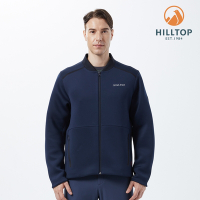 Hilltop 山頂鳥 Breeze Pro Fleece 男款彈性V領保暖刷毛外套 PH22XMZ5 深藍