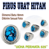 cincin pirus blue fancy urat hitam / pirus biru / pirus persia / pirus mesir ceplok kuro Rings Manik