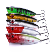 Lure Popper Klasik 6,5cm/11g Umpan Pancing Ikan Minnow Popper Top Water Fishing Lure Treble Kail