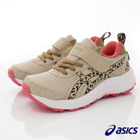 ASICS日本亞瑟士機能童鞋-豹紋休閒慢跑鞋1014A215-200淺褐(中大童段)