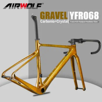 Airwolf T1100 New Carbon Gravel Road Frame 700*40c Carbon Bike Frame Road Bicycle Frame 142*12mm Carbon Disc Brake Bike Frameset