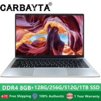 CARBAYTA 14.1 inch Notebook Intel J4105 Windows 10 Computer DDR4 8GB RAM 128/256/512GB SSD 2.4G/5.0G Wifi Bluetooth Laptop