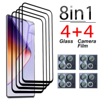 8-in-1 Full Cover Camera Lens Protector For Infinix Note 40 4G Black Edge Tempered Glass Film For Infinix Note40 note 40 infinix