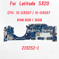 213252-1 Mainboard For Dell Latitude 5320 Laptop Motherboard CPU: I5-1135G7 I5-1145G7 RAM:8GB / 16GB DDR4 100% Test OK