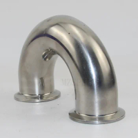 19-108mm O/D Tri Clamp 304 Stainless Steel Sanitary Ferrule 180 Degree Return Bend Elbow Three Clover Pipe Fitting For Homebrew