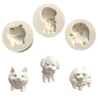 Cute Dog Siberian Husky Fondant Cake Silicone Mold Chocolate Candy Molds Cookies Pastry Biscuits Mould DIY Cookies Baking Tools