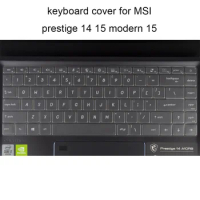 Clear TPU Keyboard Covers for MSI Prestige 14 15 Modern 15 2020 Laptops A10SC 208CN 220CN A10RB 034CN Protective Film Anti Dust