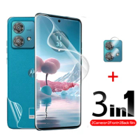 3in1 For Motorola Edge 40 Neo Front and back hydrogel film Mtorola Edge40 Anti-scratch Lens Screen Protector 6.55 inch soft film
