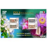PERANGKO MINI SHEET SERI BUNGA PAMERAN INS 4 MASYARAKAT NUMISMATIK INDONESIA 29 NOVEMBER 2024 - 1 DE