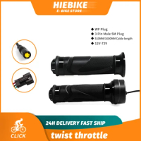 Electric Bike Throttle Grip 24V 36V 48V Waterproof Connector E Bike Twist Throttle for Bafang Motor Electric Bicycle Accessories