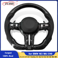 100% Real Forged Steering Wheel for BMW X1 X2 X3 X4 X5 X6 M2 M3 M4 M5 M6 M8 F07 F10 F11 F18 F06 F12 F13 F01 F02 F03 F90 F91 F92