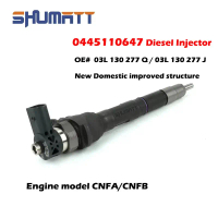 Bộ phun nhiên liệu diesel 0445110647 mới, dòng 110, CRI 2 18, OE# 03L 130 277 Q / 03L 130 277 J, cấu