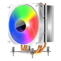 CPU FAN 4 Heatpipes PC Radiators Cooling 4PIN PWM Quiet Rgb Fan For LGA115X 1200 17XX AM5/AM3/AM4
