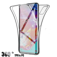 100x 360 Double Protector Case For Samsung Galaxy J2 Core Prime J3 J4 Plus J5 Pro J6S J7 2016 2017 2018 M10 M20 M30S Clear Phone