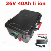 FS waterproof 36v 40ah lithium ion battery 18650 BMS li ion for 750w 1500w E-Bike scooter bicycle Tricycle boat EV +5A charger