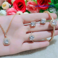 alikaolshop83; Full Set Perhiasan Dewasa Xuping Motif Permata Mata 1 Petak Cantik Kulit