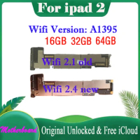 No ID Account Free iCloud For ipad 2 Motherboard 16GB 32GB 64GB Tested Good Working Mainboard Original Unlocked WIFI SIM 3G MB