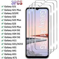 3PCS Tempered Glass for Samsung A14 A34 A54 A11 A21S A31 A51 A71 Screen Protector for Samsung Galaxy S21FE S22 S23 Plus Glass
