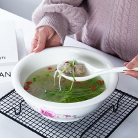 景德鎮陶瓷湯鍋湯碗韓式餐具家用創意簡約大號面碗飯碗湯盆可微波