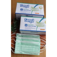 Sensi Masker Medis Hijau Earloop 3Ply Cantol Telinga 1 Kotak ORIGINAL