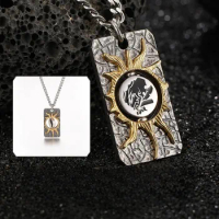 Armor Warrior Emperor Hero Light and Shadow Necklace Men's and Women's Luxury Pendant INS