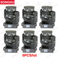 SONGXU 6pcs/lot newest Double-Flying Beam 16*10w RGBW 4 in1 DJ Moving LED Beam Moving Effect Light/SX-MH1610