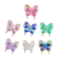 Y1UE Friendship Bracelet Making Beads 10PCS Halloween Luminous Color Butterfly Scattered Beads Acrylic Phone Beading
