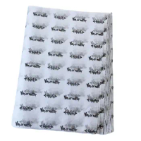 200pcs/lot Custom 17gsm Wrapping Tissue Paper One Color Logo Printing Clothes Gift Shoes Packing 60X42cm