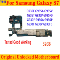 32GB For Samsung Galaxy S7 edge G935F G935FD G930V T A U P G930F G930FD Motherboard 100% Original Unlocked Logic Mainboard