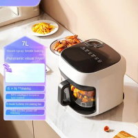 Air fryer without turning 7L home visible thickened glass spray steam oven baked sweet potatoes.