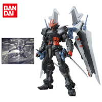 Bandai Gundam Model Kit Anime Figure MG 1/100 MBF-P0X ASTRAY NOIR Genuine Gunpla Model Action Toy Figure Toys for Children