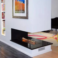 Super 48 inch bio fireplace ethanol wifi bio fireplace google alexa voice