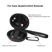 Storage Bag for Earphones Durable Hard Shell Carrying Case with Pocket for Bose-quietcomfort Earbuds 2 for Travel for Earphones