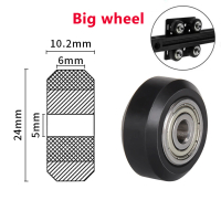 Bánh xe trượt V-slot dùng cho nhôm định hình dành cho máy in 3D, CNC, Bánh xe V Slot nhựa POM 2 bạc 