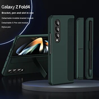 Phone Case for Samsung Galaxy Z Fold 3 Z Fold 4 Fold 5 5G Fold3 Fold4 Hidden Bracket Pen Slot 2 in 1 Protective Case With S Pen
