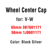 20Pcs 56mm 65mm 70mm 76mm 60mm Wheel Center Caps Cover Black Silver Car Centre Rim Hub Cap for 3B7601171