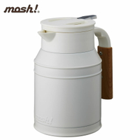 全新品 現貨免運【日本MOSH! 】復古牛奶壺真空雙層保溫壺 DMTK1.0 水壺 (白色) 1L 大容量 不銹鋼 保溫保冷