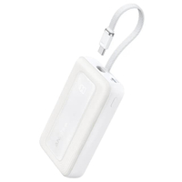 แบตสำรอง 10000mAh Anker Zolo Power Bank 30W ชาร์จเร็ว สายชาร์จในตัว Type C รุ่น A1688 (สีขาว)