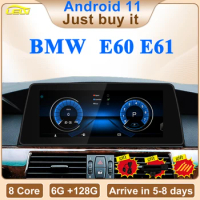 8Core ID8 Android Auto Carplay Intelligent System Car Video Player Central Multimedia GPS Navigation Screen For BMW E60 E61 E90